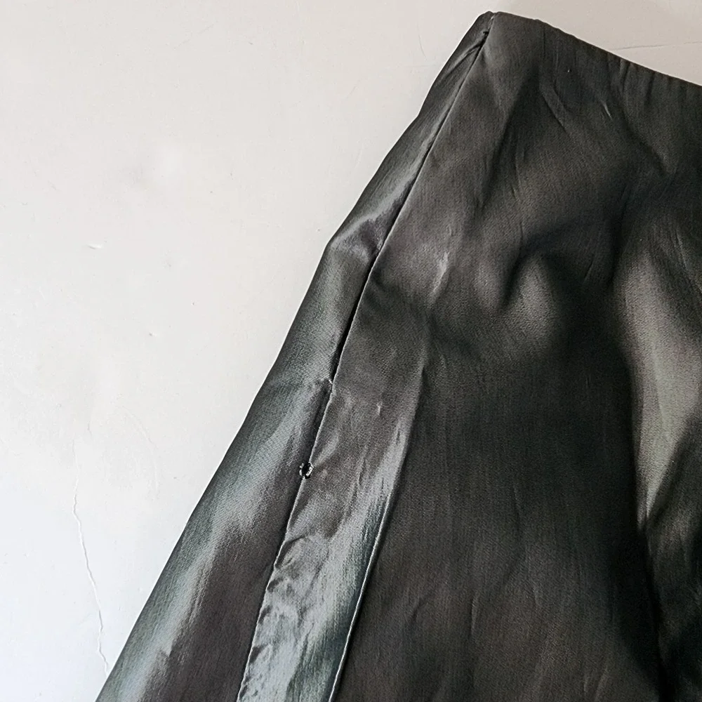 VTG SCOTT MCCLINTOCK Gray Metallic Formal Dress Skirt Old Money Cocktail Size 4P